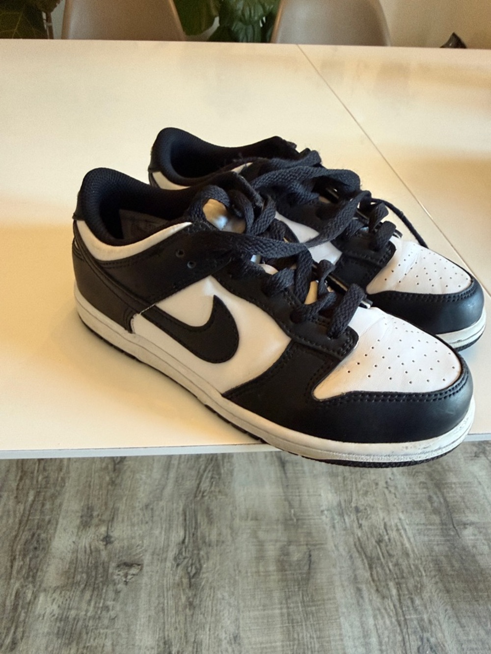 Nike Kids Black and White Low-Top Sneakers